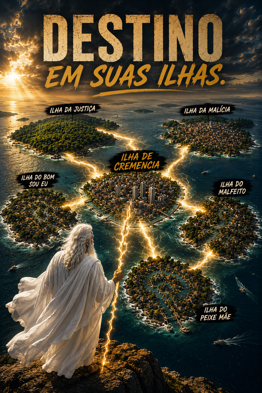 Capa do livro Destino em Suas Ilhas
